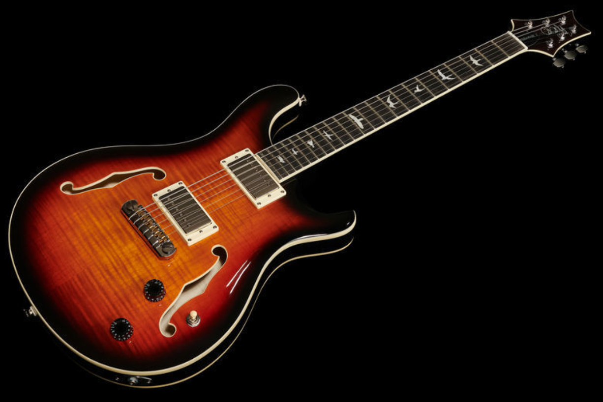 Prs Se Hollowbody Standard 2020 Hh Ht Eb - Tobacco Sunburst - Guitarra eléctrica de doble corte - Variation 1
