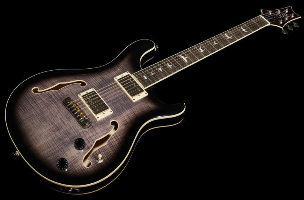 Prs Se Hollowbody Ii 2020 Hh Trem Eb +etui - Charcoal Burst - Guitarra eléctrica semi caja - Variation 1