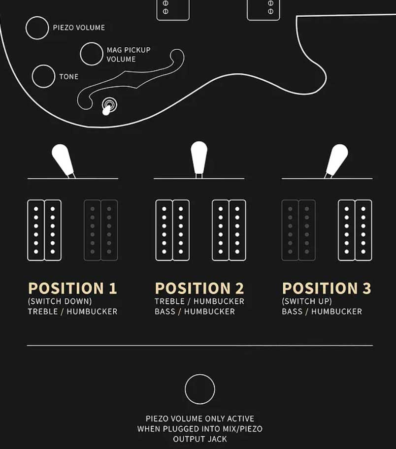 Prs Se Hollowbody Standard Piezo 2h Ht Eb - Dog Hair Smokeburst - Guitarra eléctrica semi caja - Variation 6