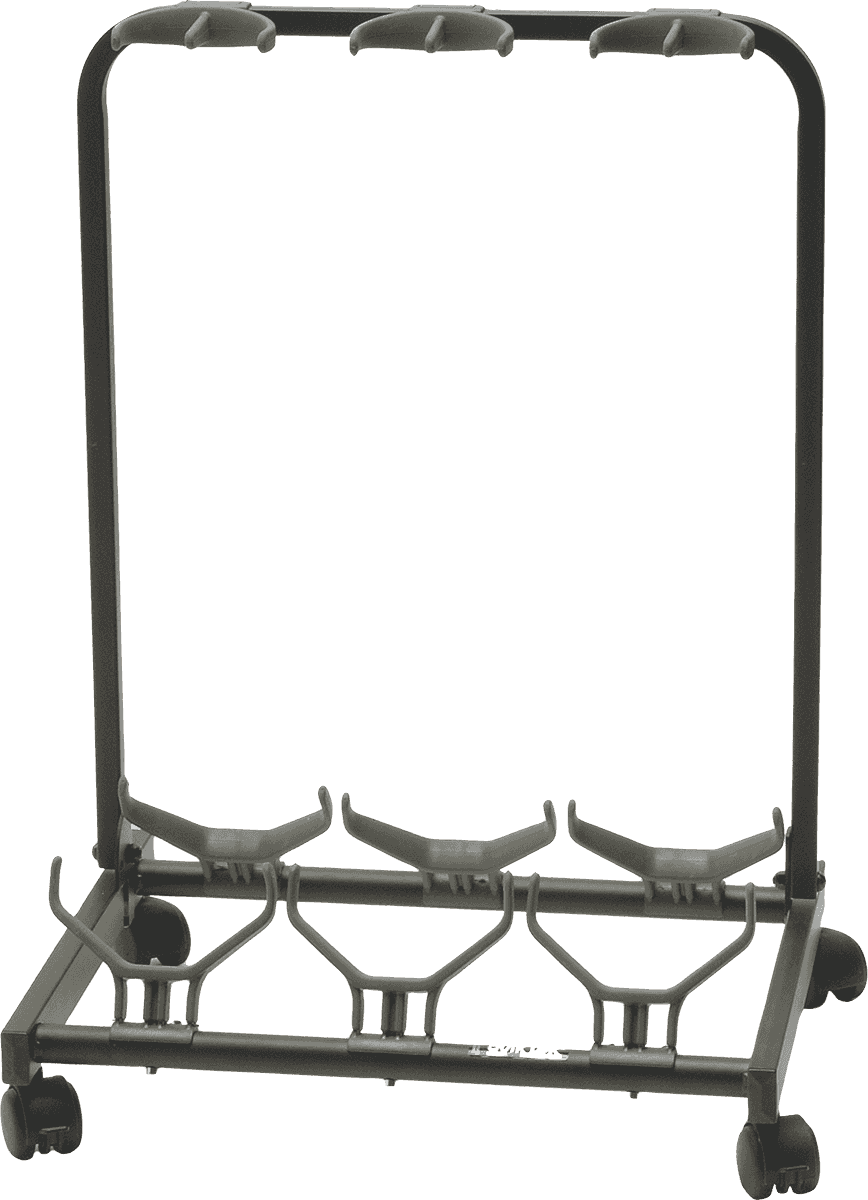 Quiklok Stand Pour 3 Guitares Avec Roulettes - Noir - Soportes - Main picture