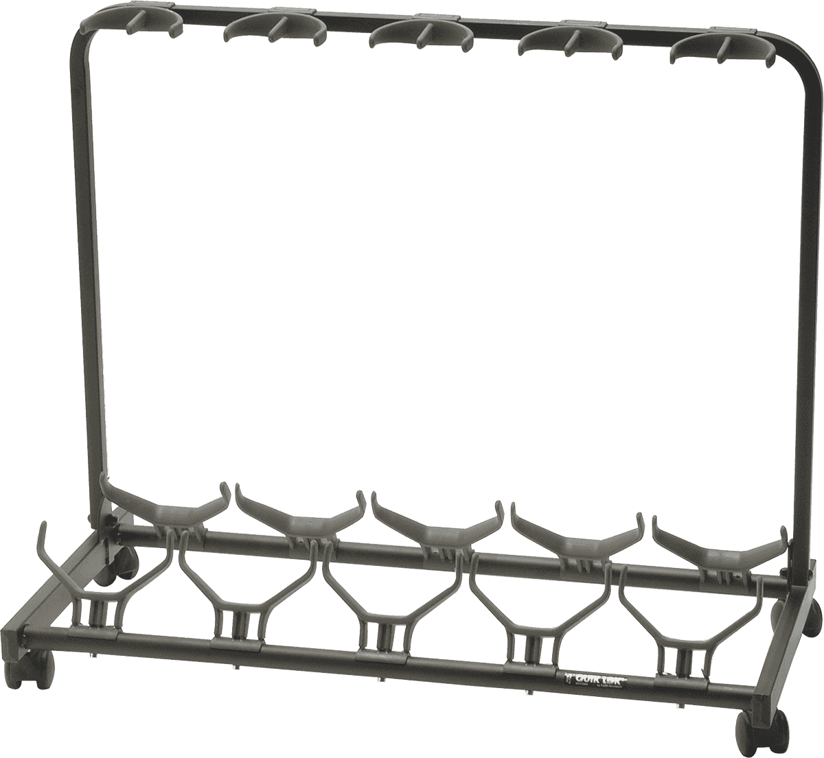 Quiklok Stand Pour 5 Guitares Avec Roulettes - Noir - Soportes - Main picture