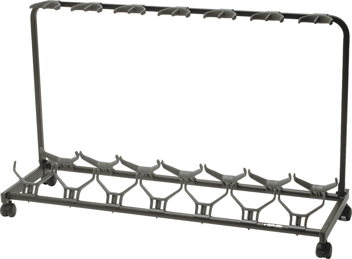 Quiklok Stand Pour 7 Guitares Avec Roulettes - Noir - Soportes - Main picture
