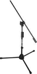 Soporte de micrófono Quiklok Short microphone stand, fixed boom, tripod base - black