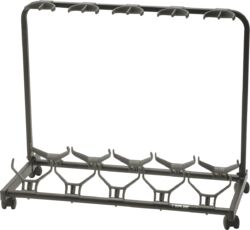 Soportes  Quiklok Stand for 5 guitars with casters - black