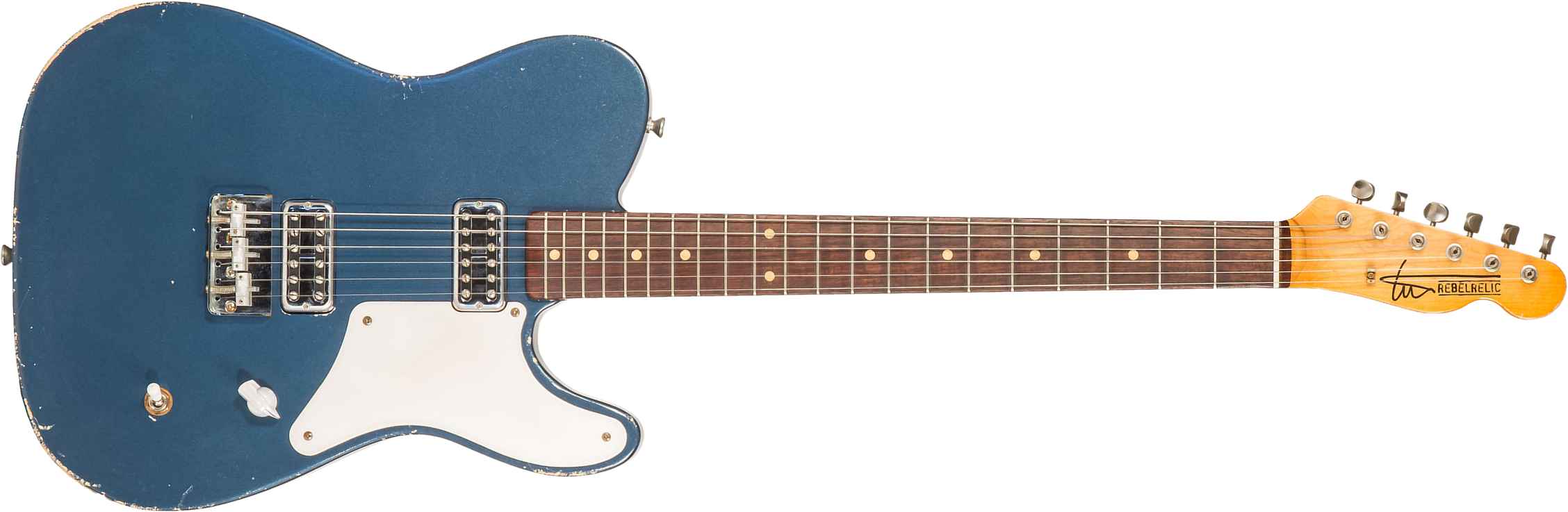 Rebelrelic Carmelita 2h Tv Jones Ht Rw #62165 - Medium Aged Lake Placid Blue - Guitarra eléctrica con forma de tel - Main picture