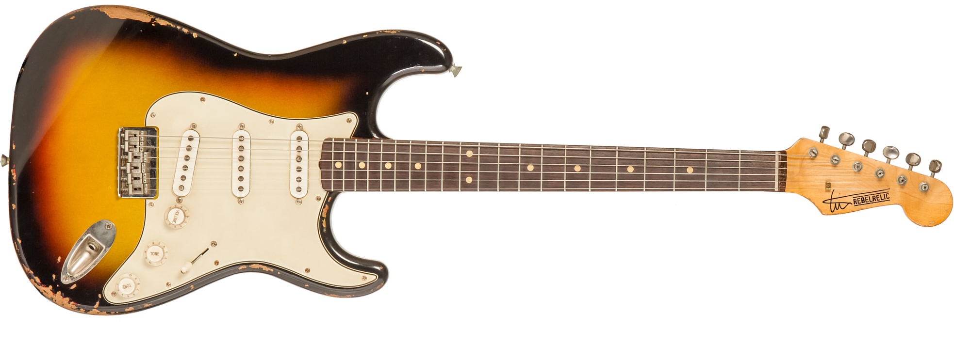 Rebelrelic S-series 1961 Hardtail 3s Ht Rw #231008 - 3-tone Sunburst - Guitarra eléctrica con forma de str. - Main picture