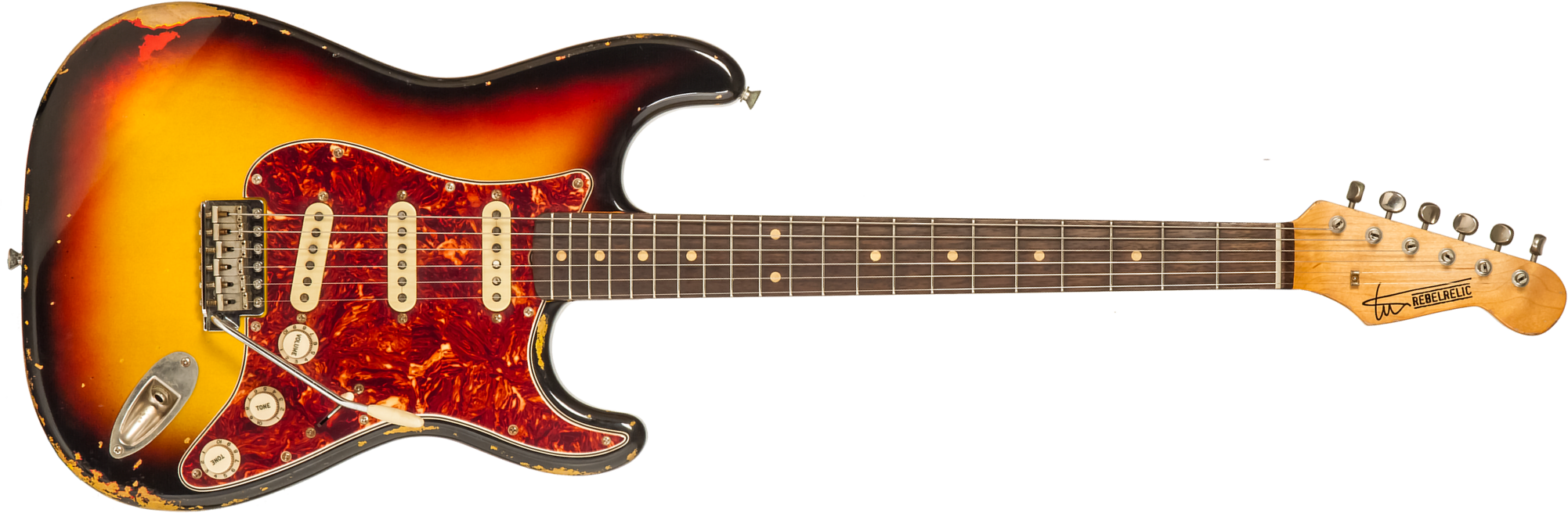 Rebelrelic S-series 1962 3s Trem Rw #231009 - 3-tone Sunburst - Guitarra eléctrica con forma de str. - Main picture