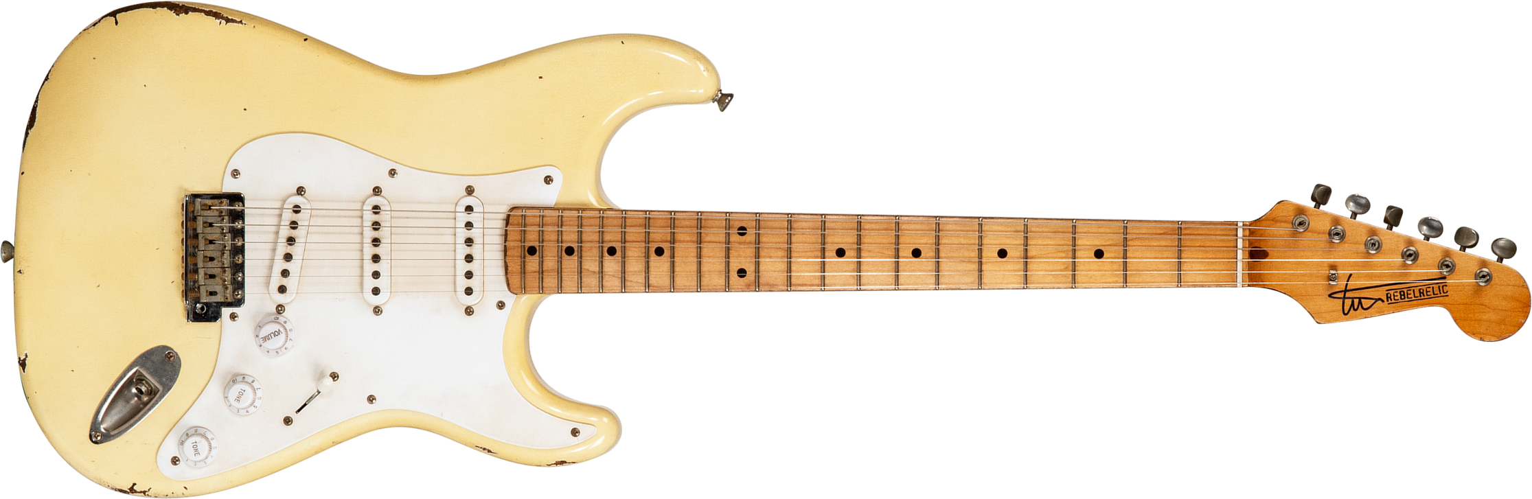 Rebelrelic S-series 55 3s Trem Mn #62191 - Light Aged Banana - Guitarra eléctrica con forma de str. - Main picture