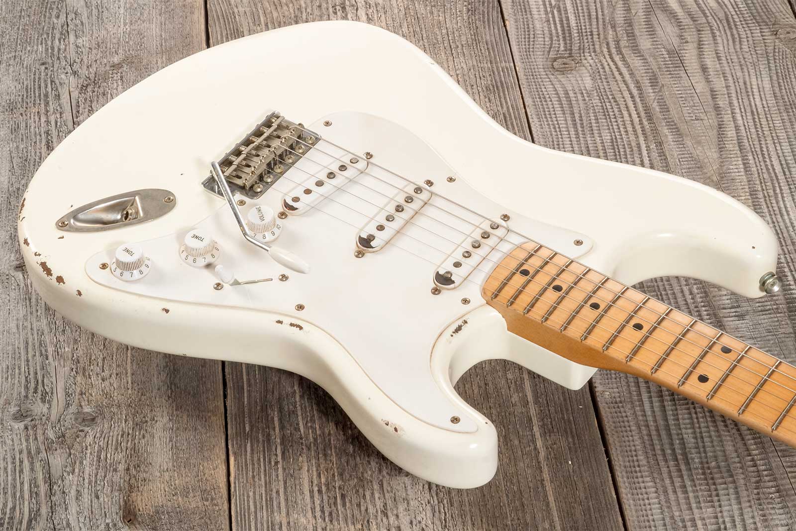 Rebelrelic S-series 1955 3s Trem Mn #231006 - Olympic White - Guitarra eléctrica con forma de str. - Variation 2