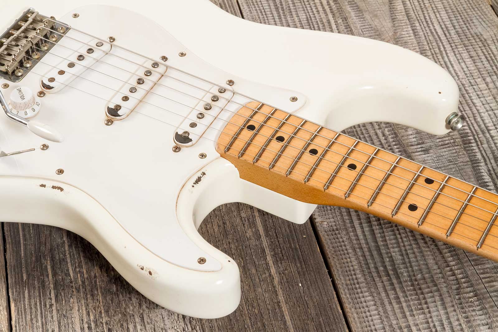 Rebelrelic S-series 1955 3s Trem Mn #231006 - Olympic White - Guitarra eléctrica con forma de str. - Variation 3