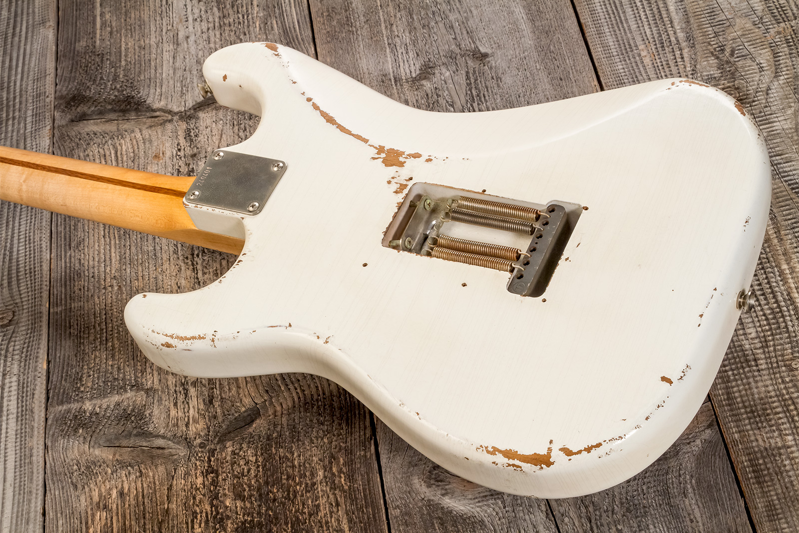 Rebelrelic S-series 1955 3s Trem Mn #240401 - Olympic White - Guitarra eléctrica con forma de str. - Variation 6