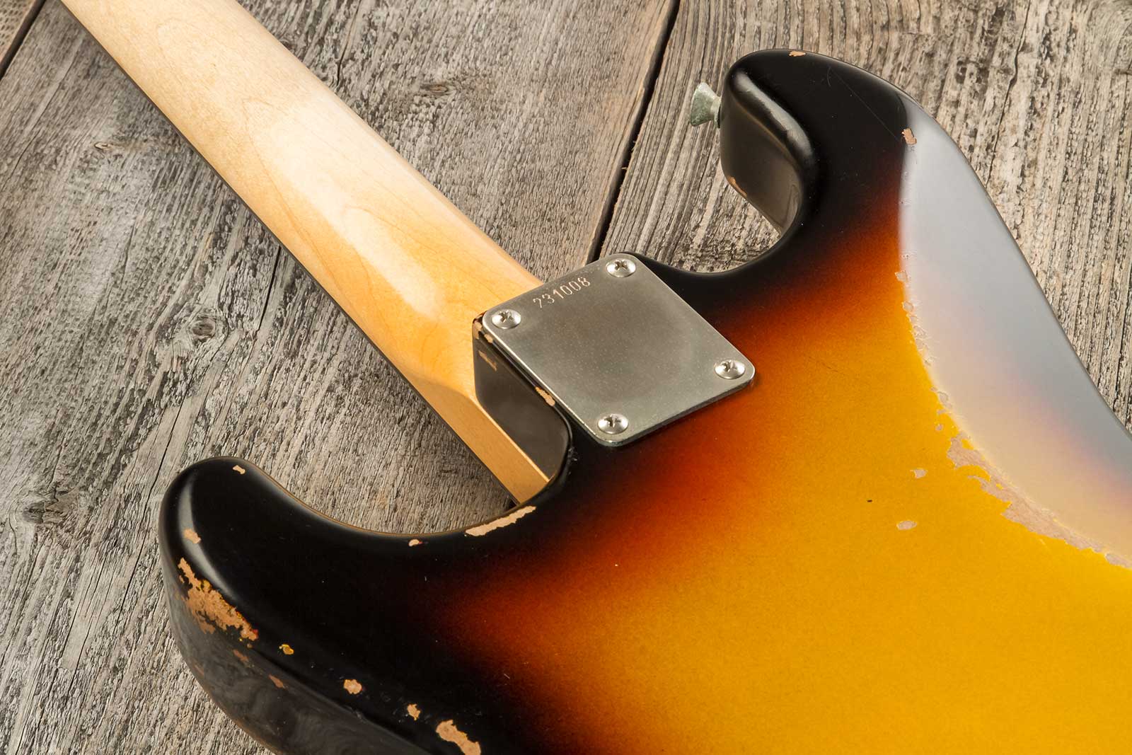 Rebelrelic S-series 1961 Hardtail 3s Ht Rw #231008 - 3-tone Sunburst - Guitarra eléctrica con forma de str. - Variation 6