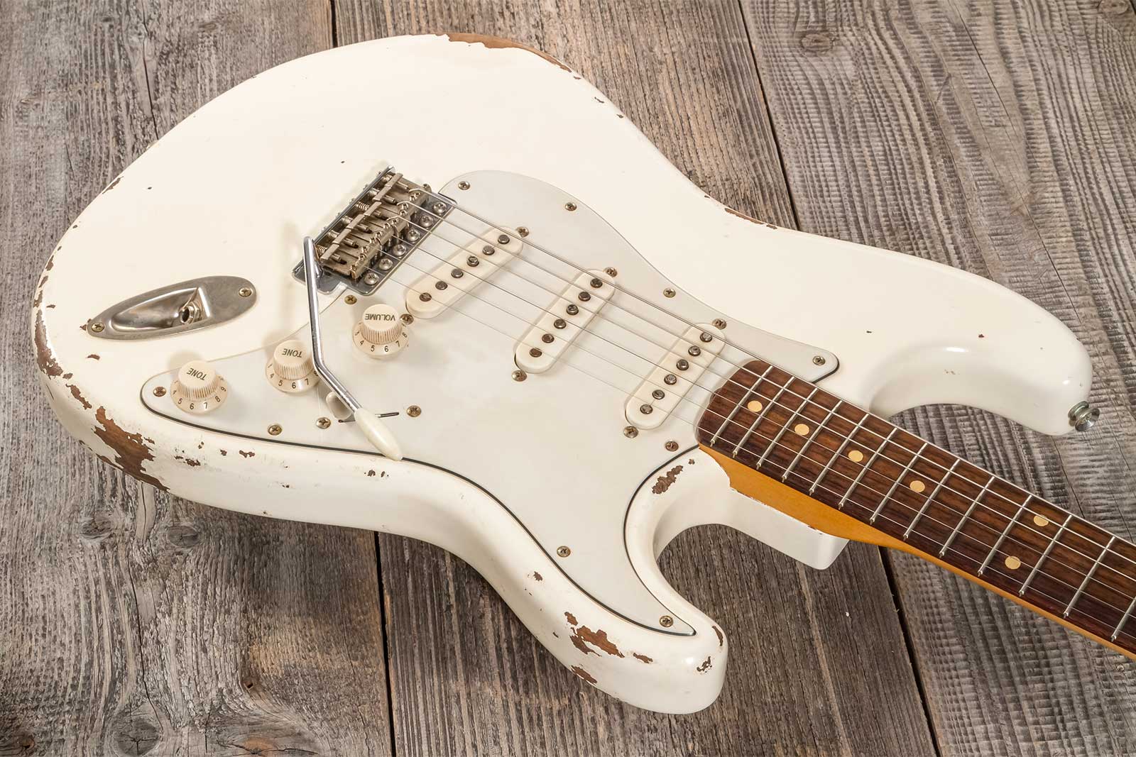 Rebelrelic S-series 1962 3s Trem Rw #231002 - Olympic White - Guitarra eléctrica con forma de str. - Variation 2