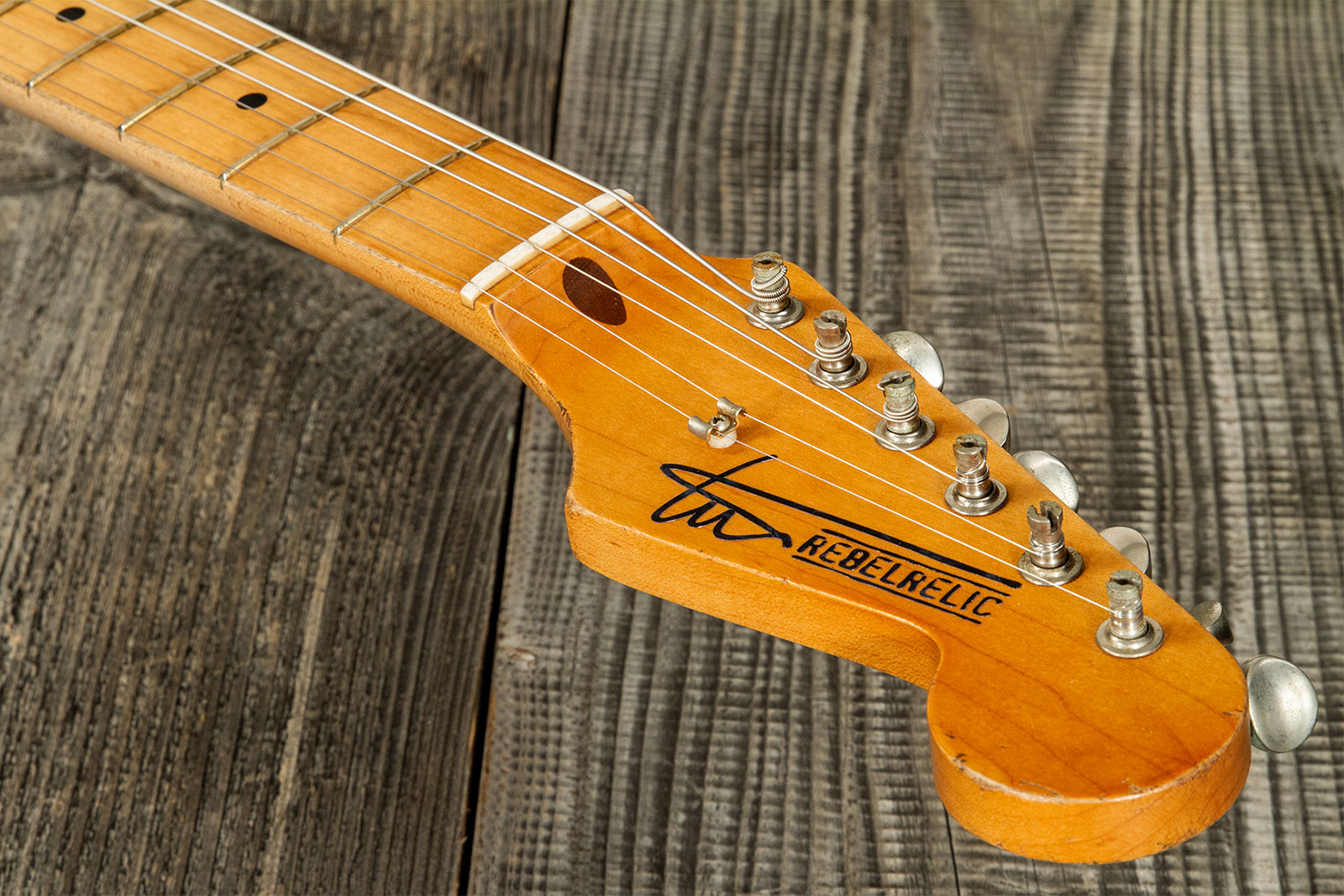 Rebelrelic S-series 55 3s Trem Mn #62191 - Light Aged Banana - Guitarra eléctrica con forma de str. - Variation 8