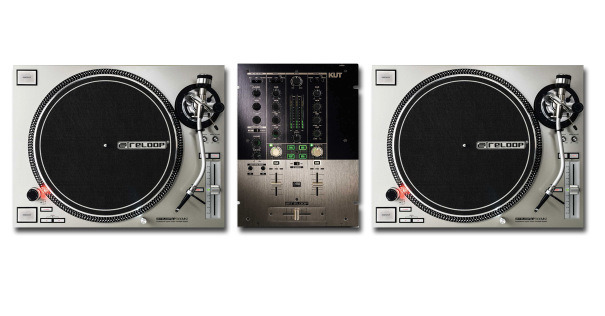 Reloop Rp-7000 Mk2 Silver X2 + Kut - Full DJ set - Variation 1