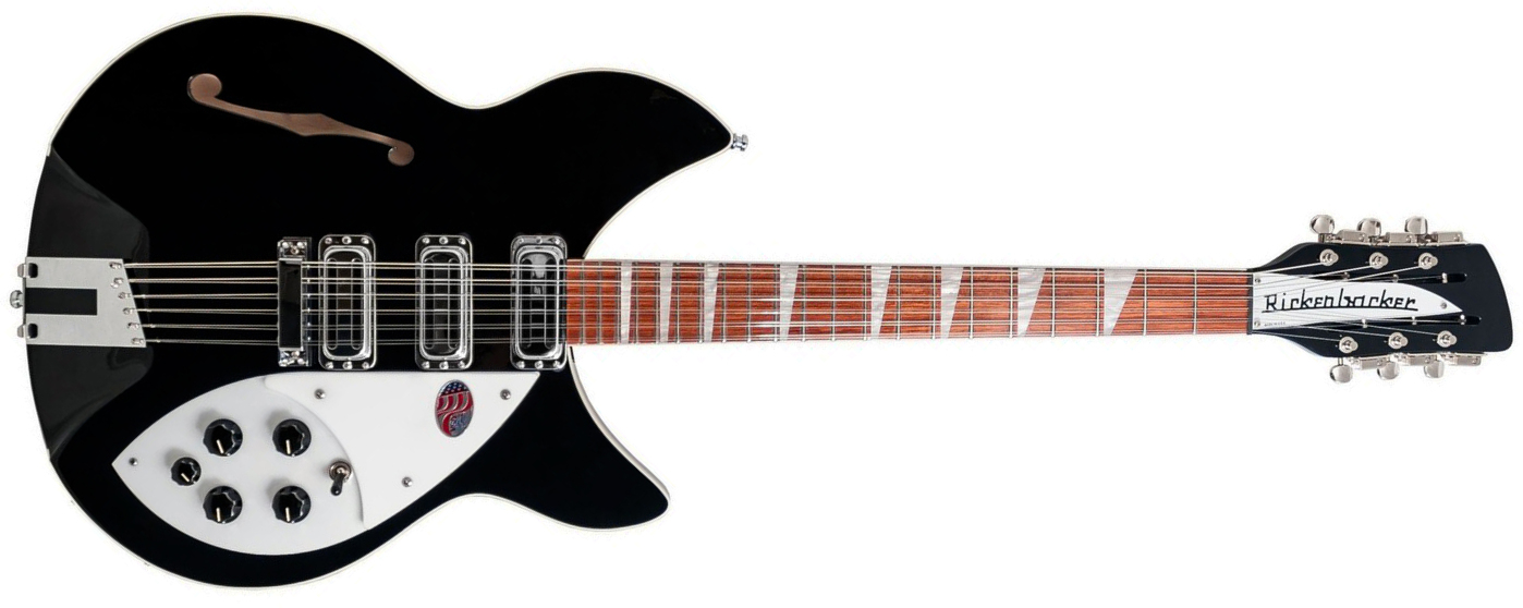 Rickenbacker Model 1993 Plus Jg 12c 2h Ht Rw - Jetglo - Guitarra eléctrica semi caja - Main picture