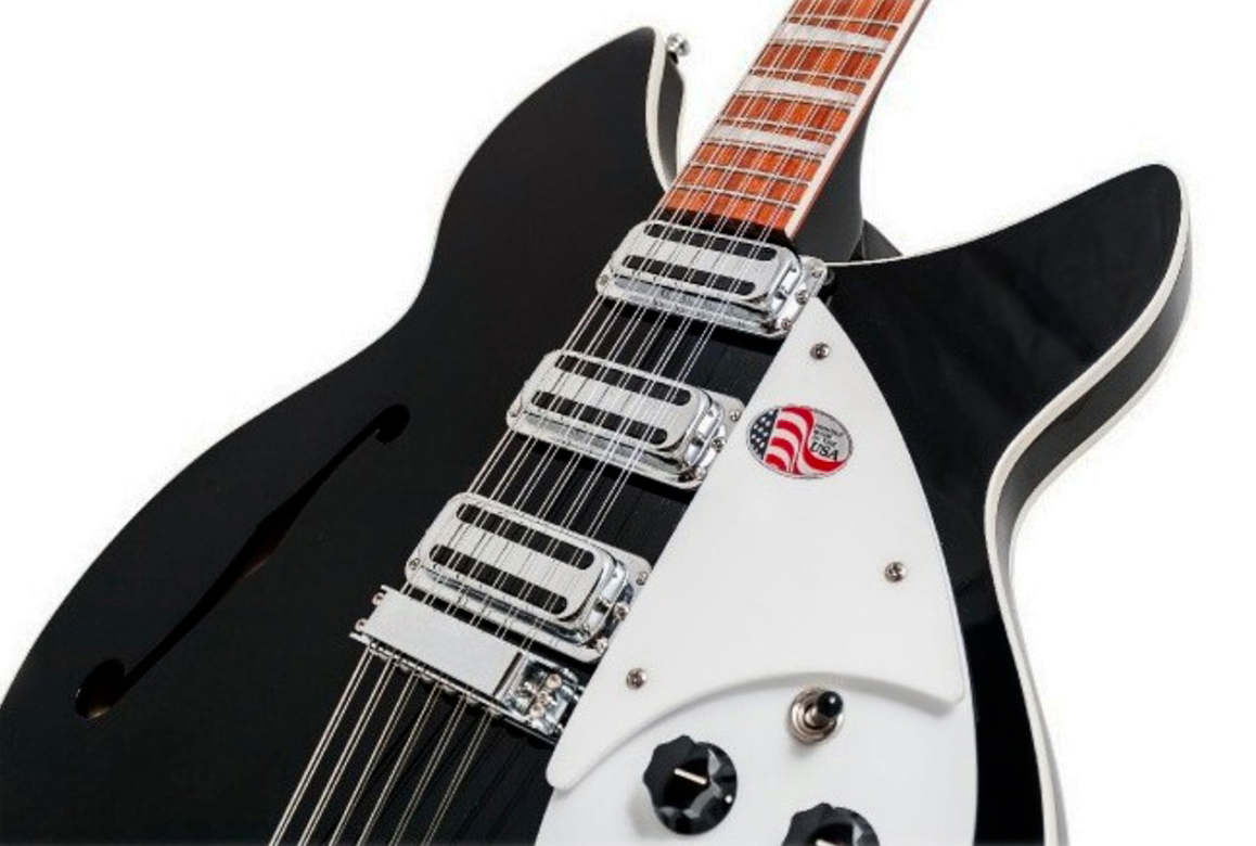 Rickenbacker Model 1993 Plus Jg 12c 2h Ht Rw - Jetglo - Guitarra eléctrica semi caja - Variation 1