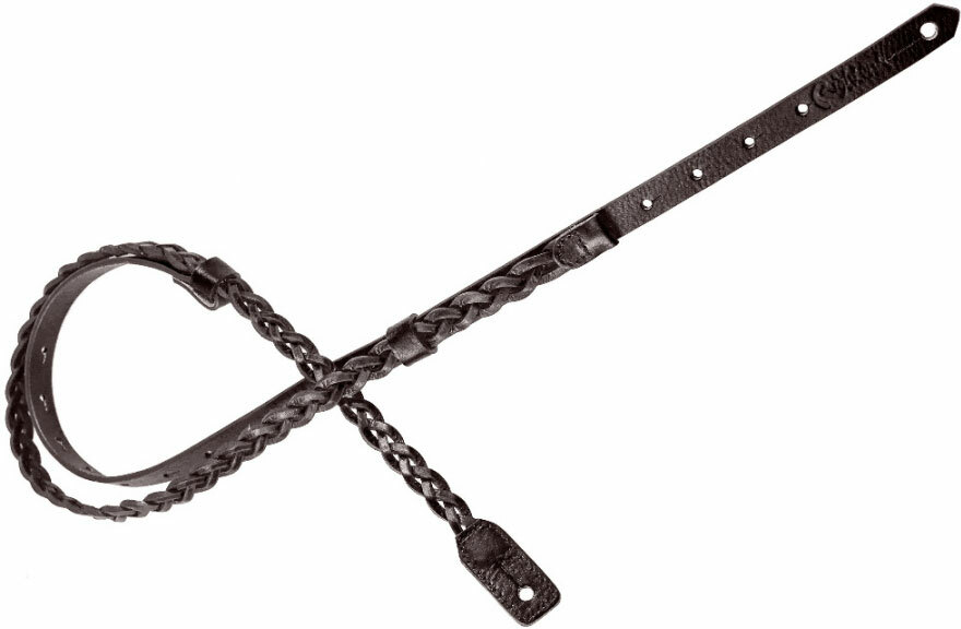 Righton Straps Ukulele Strap Plait Leather Courroie Cuir 0.6inc Black - Accesorios para Otros instrumentos de cuerda - Main picture
