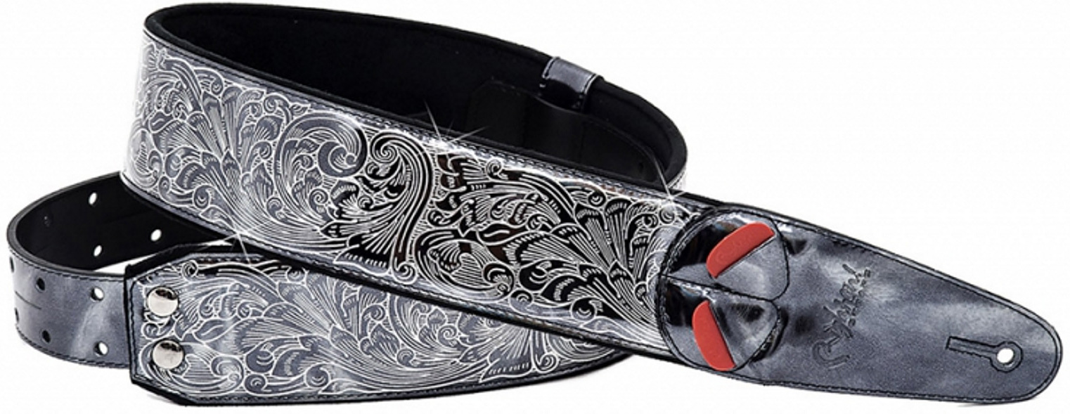 Righton Straps Vegan Mojo Revolver Guitar Strap 2.3inc Titanium - Correa - Main picture