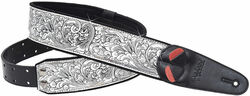 Correa Righton straps Vegan Mojo Revolver Guitar Strap - Silver