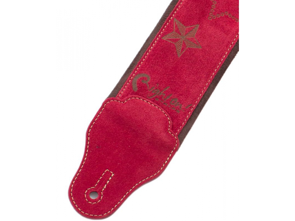 Righton Straps Jazz Stars Leather Guitar Strap Cuir 2.75inc Red - Correa - Variation 1