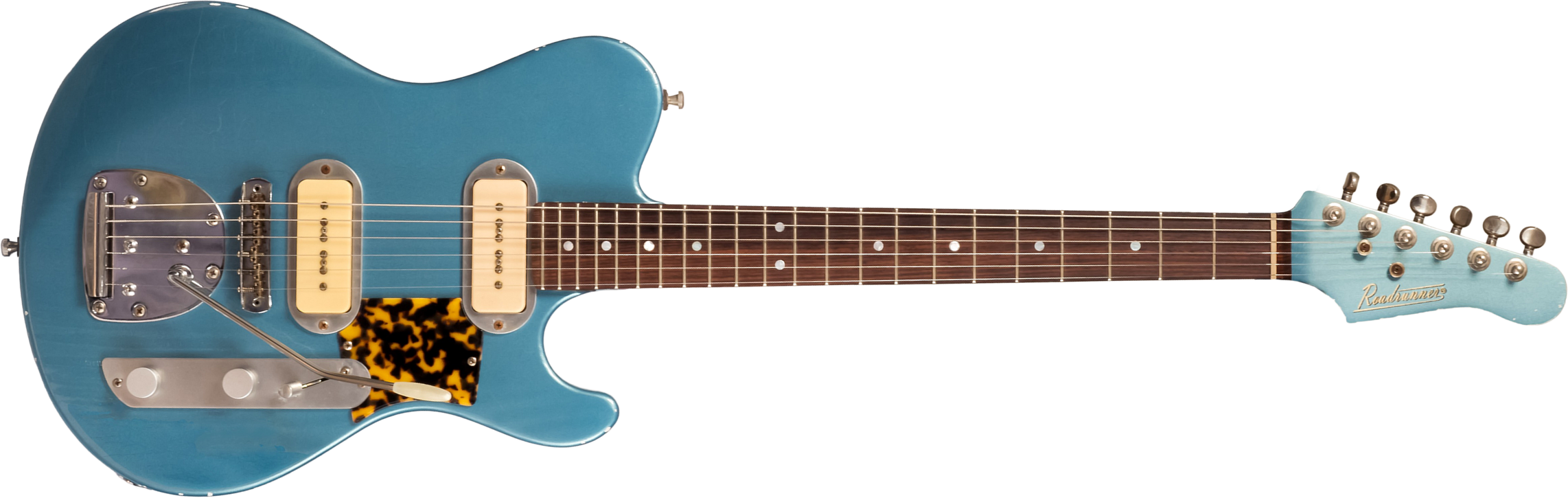 Roadrunner Federal Mod T 2s P90 Trem Rw #23111 - Pehlam Blue Light Relic - Guitarra electrica retro rock - Main picture