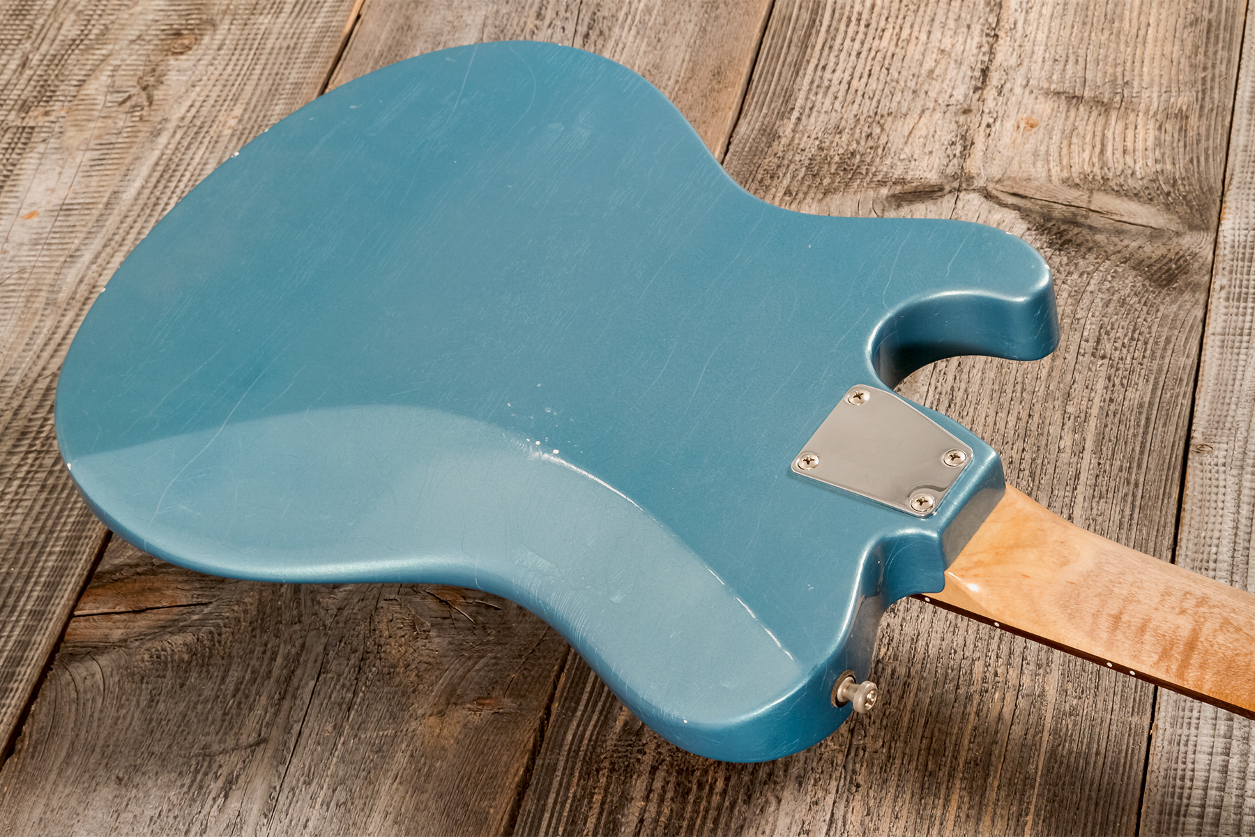 Roadrunner Federal Mod T 2s P90 Trem Rw #23111 - Pehlam Blue Light Relic - Guitarra electrica retro rock - Variation 5