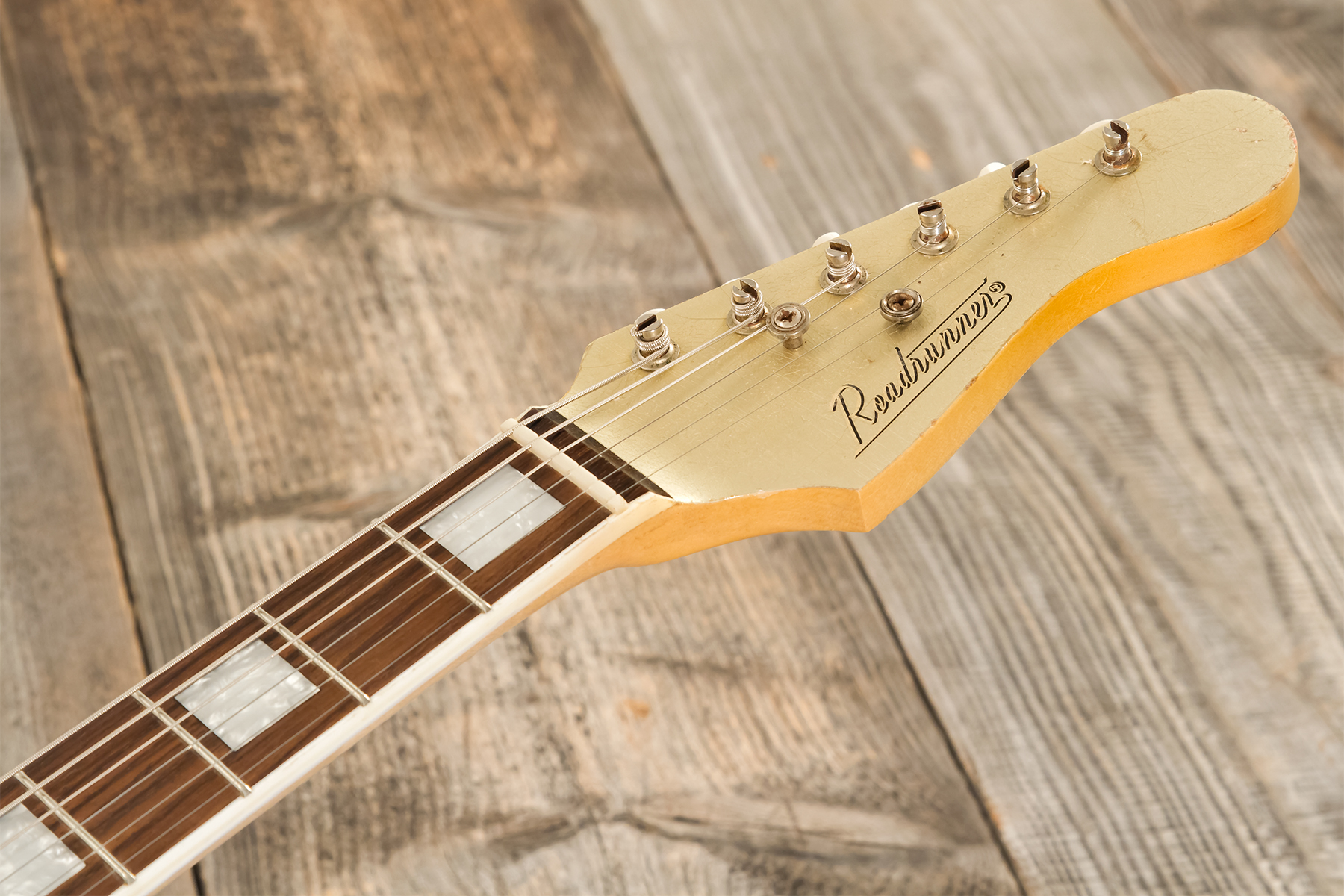 Roadrunner Federal Mod T Hs Ht Rw #23114 - Shoreline Gold Soft Distress - Guitarra electrica retro rock - Variation 9