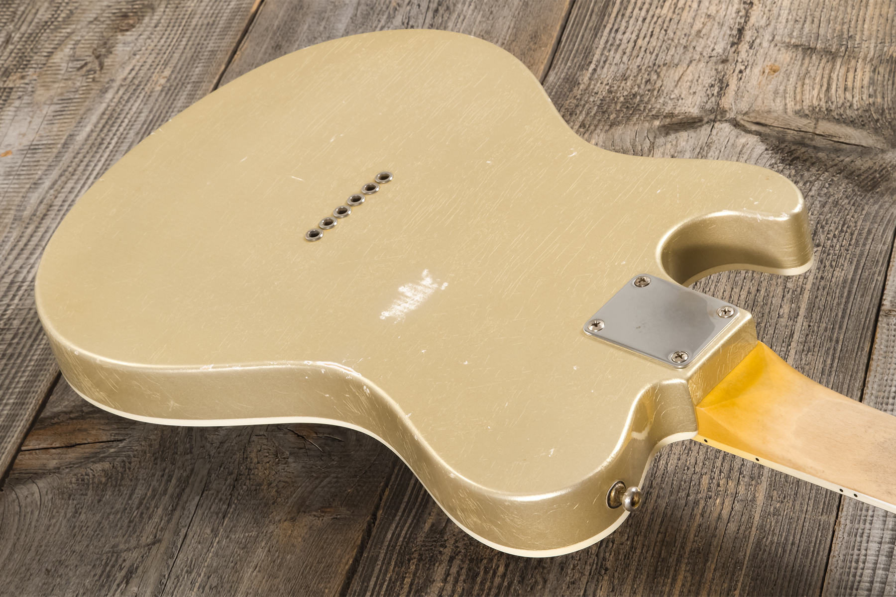 Roadrunner Federal Mod T Hs Ht Rw #23114 - Shoreline Gold Soft Distress - Guitarra electrica retro rock - Variation 6