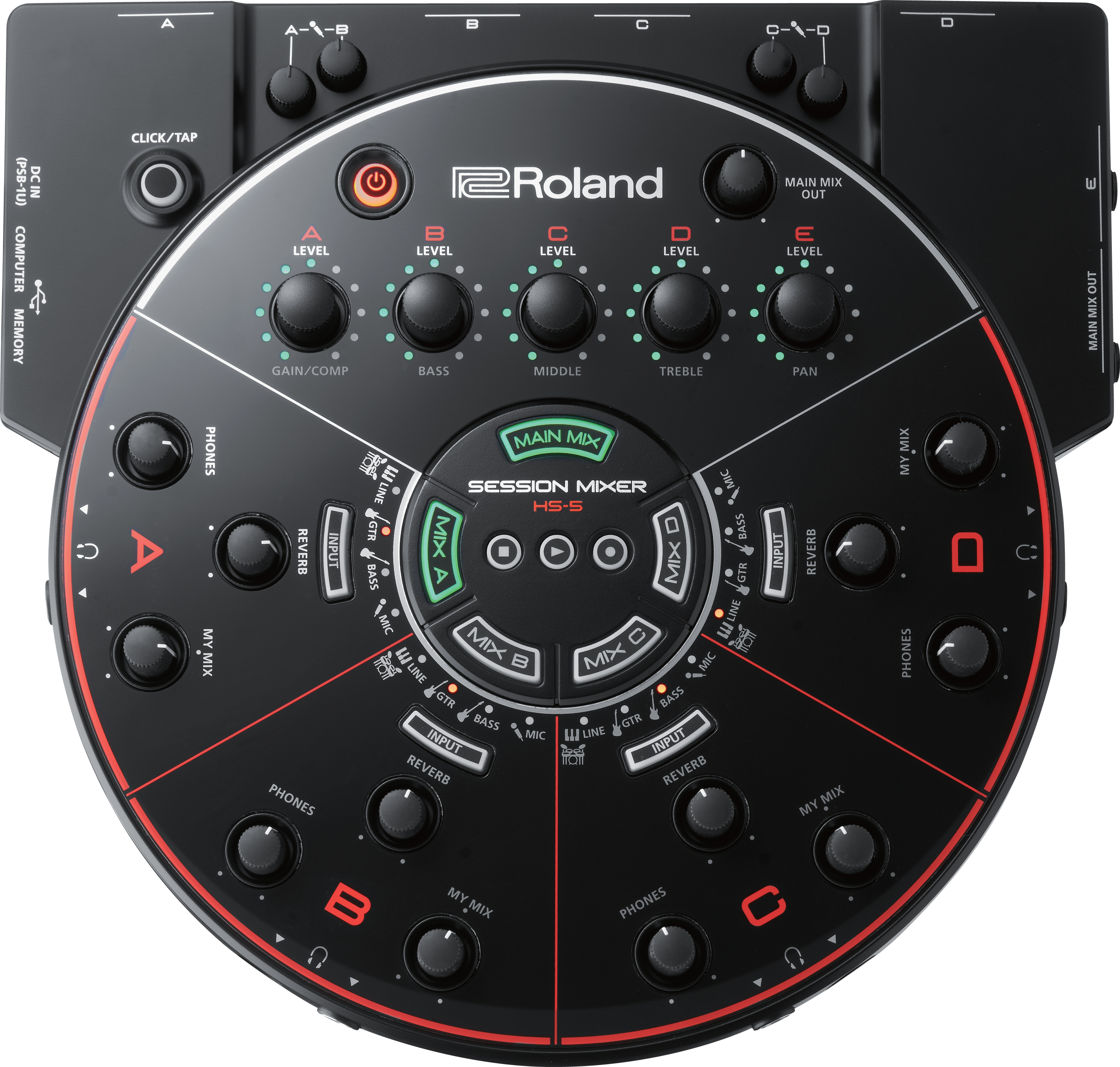 Roland Hs 5 Session Mixer - Controlador de estudio / monitor - Main picture