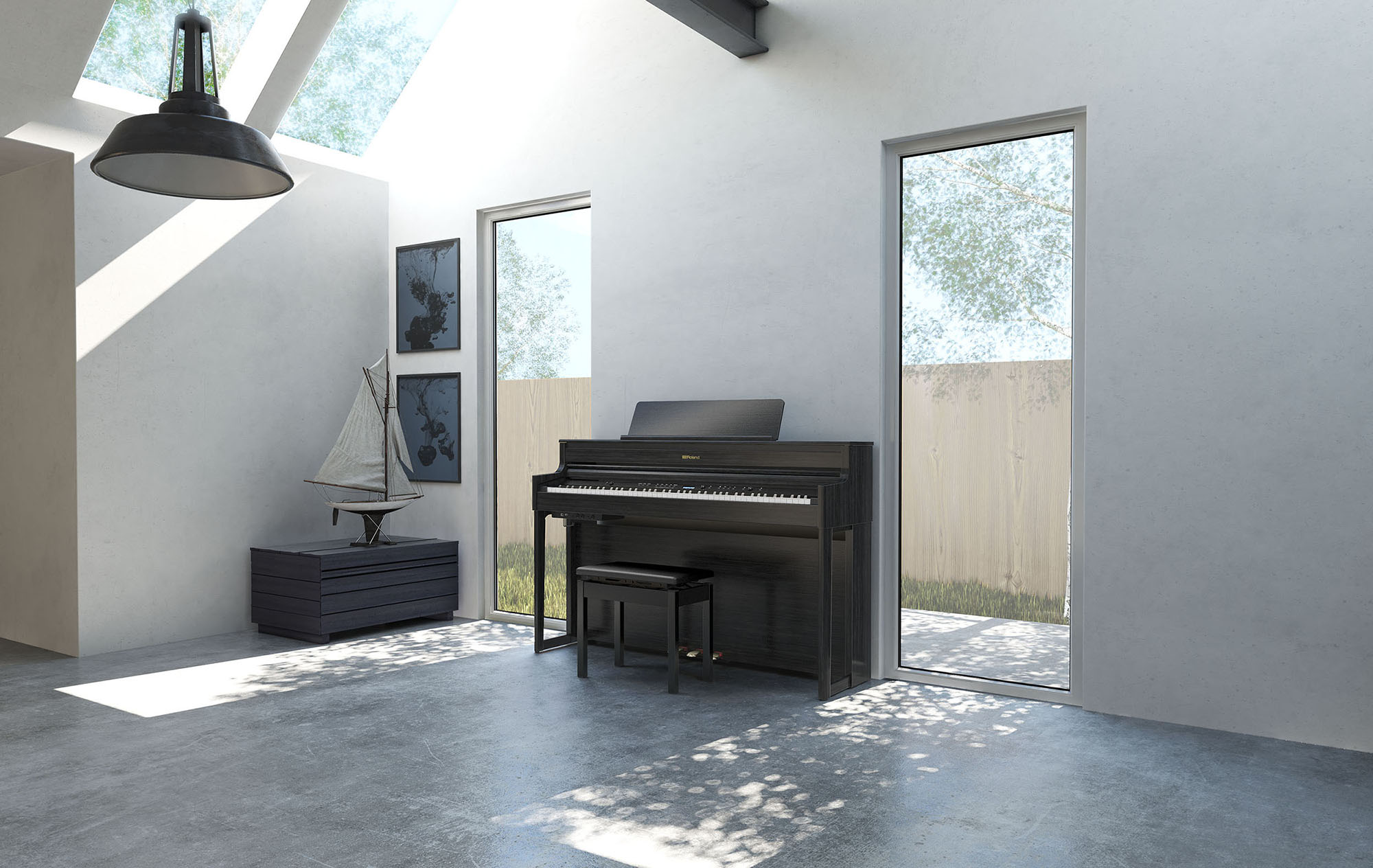 Roland Hp 702 Ch Noir Mat - Piano digital con mueble - Variation 3