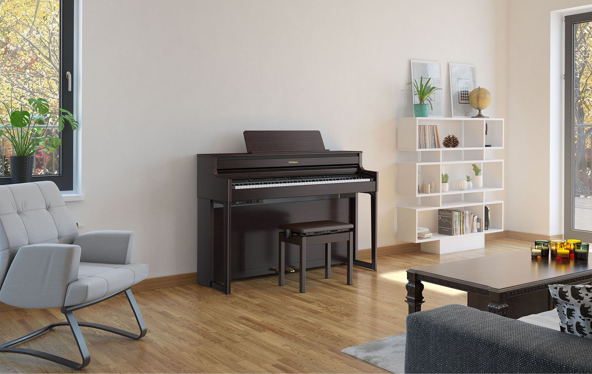 Roland Hp704 Dr Rosewood - Piano digital con mueble - Variation 5
