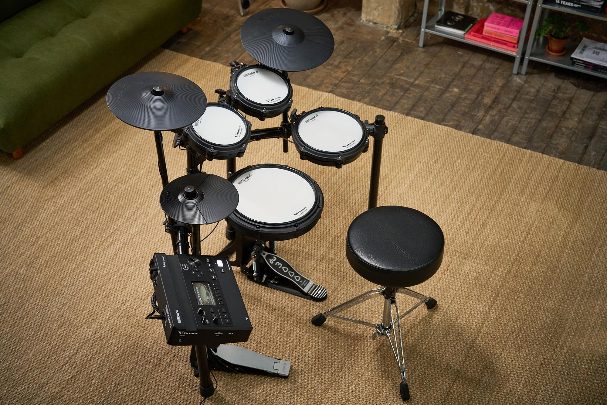 Roland Td-313 V-drums Bundle Complet - X-hp1 + Dt90 + Vic5a + Hp30 - Drum Promo Set - Variation 4