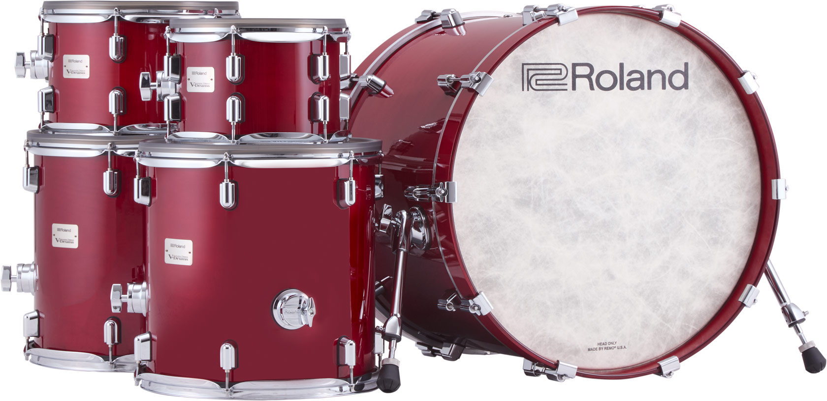 Roland Vad716 V-drums Kit - Gloss Cherry - Batería electrónica completa - Variation 1