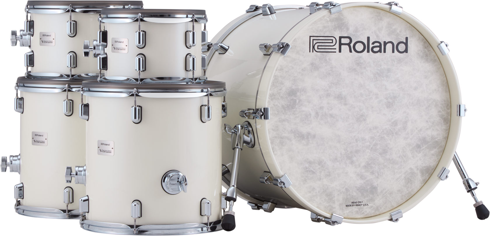 Roland Vad716 V-drums Kit - Pearl White - Batería electrónica completa - Variation 1