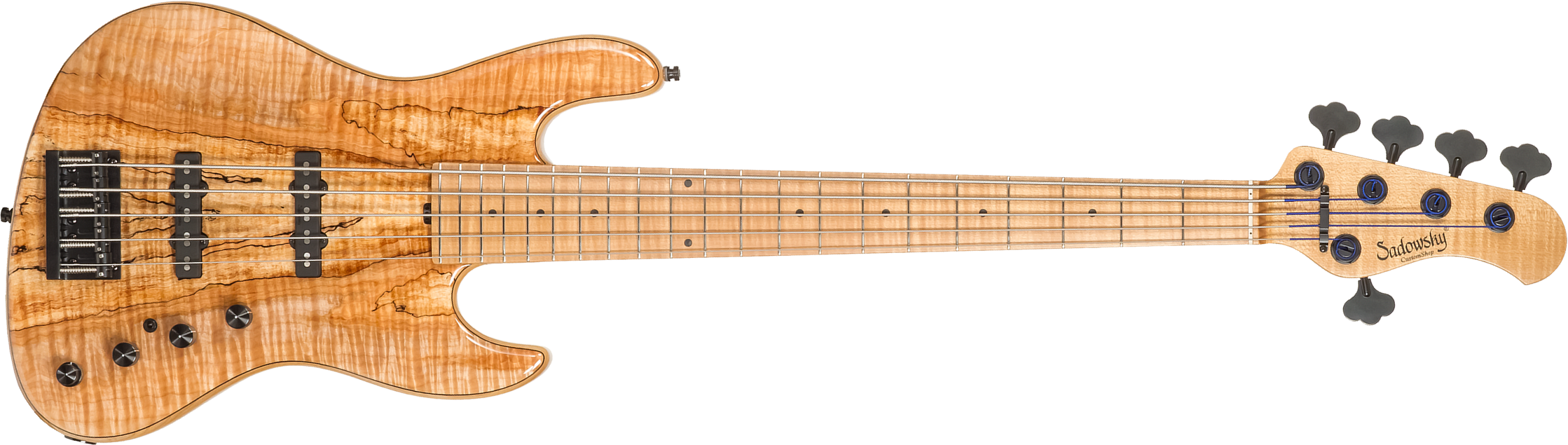 Sadowsky Custom Shop Standard J/j Bass 21f 5c Spalted Maple 5c Active Mn #scsc000188-23 - Natural - Bajo eléctrico de cuerpo sólido - Main picture