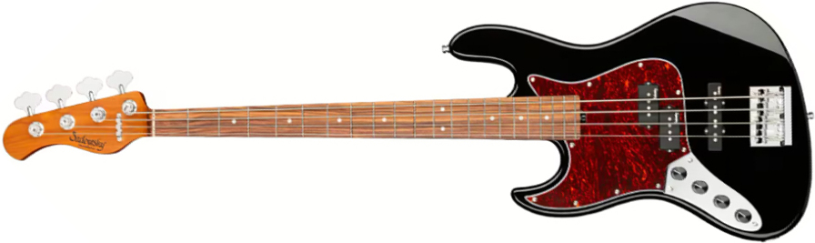 Sadowsky Hybrid Pj Bass 21-fret 4c Lh Metroexpress Gaucher Active Mor - Solid Black - Bajo eléctrico de cuerpo sólido - Main picture