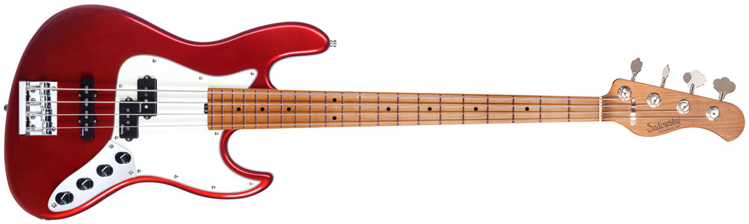 Sadowsky Hybrid Pj Bass 21 Fret 4c Metroexpress V2 Mn - Candy Apple Red - Bajo eléctrico de cuerpo sólido - Main picture