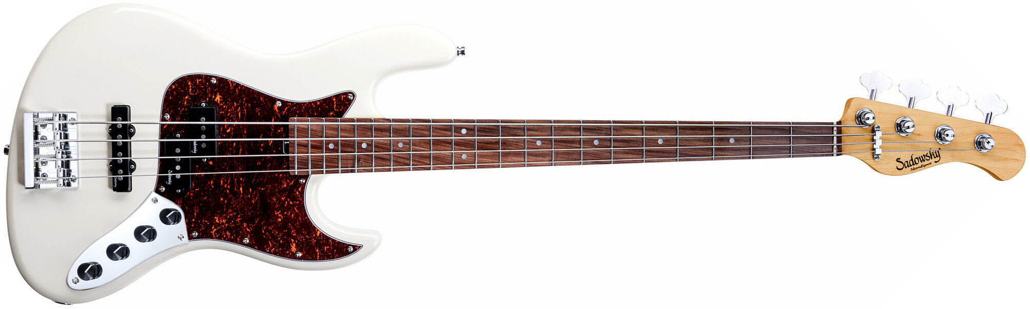 Sadowsky Hybrid Pj Bass 21 Fret 4c Metroexpress V2 Rw - Olympic White - Bajo eléctrico de cuerpo sólido - Main picture