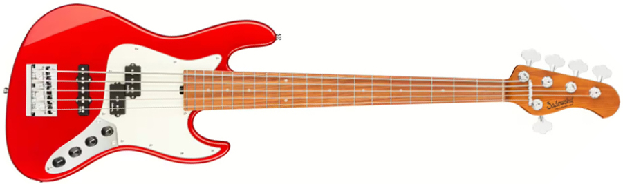 Sadowsky Hybrid Pj Bass 21-fret 5c Metroexpress Mor - Candy Apple Red Metallic - Bajo eléctrico de cuerpo sólido - Main picture