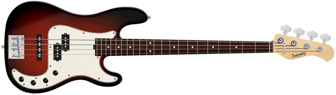 Sadowsky Hybrid Pj Bass 21 Fret Alder 4c Metroline All Active Mor - Almond Sunburst Transparent Satin - Bajo eléctrico de cuerpo sólido - Main picture