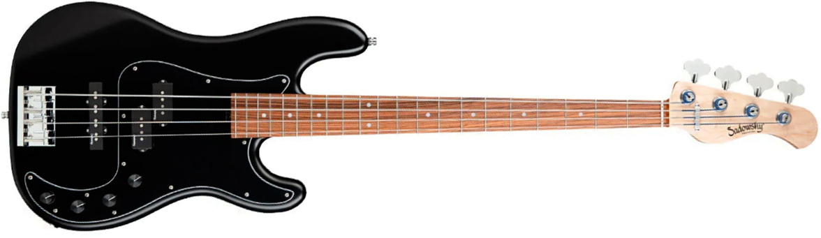 Sadowsky Hybrid Pj Bass 21 Fret Alder 4c Metroline All Active Mor - Solid Black Satin - Bajo eléctrico de cuerpo sólido - Main picture