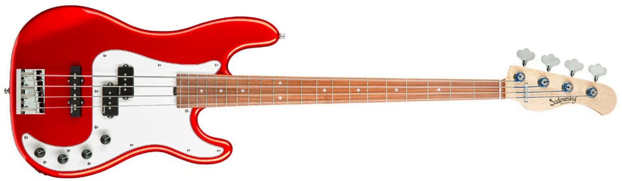 Sadowsky Hybrid Pj Bass 21 Fret Alder 4c Metroline All Active Mor - Solid Candy Apple Red Metallic - Bajo eléctrico de cuerpo sólido - Main picture