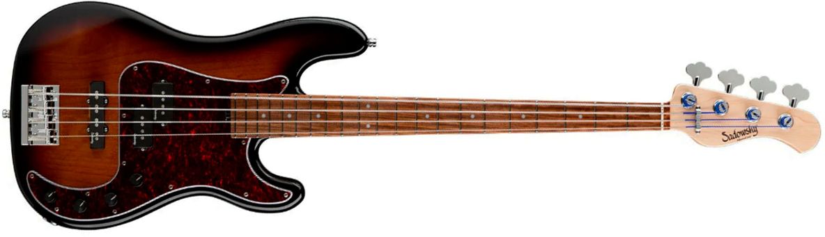 Sadowsky Hybrid Pj Bass 21 Fret Alder 4c Metroline All Active Mor - '59 Burst Transparent - Bajo eléctrico de cuerpo sólido - Main picture
