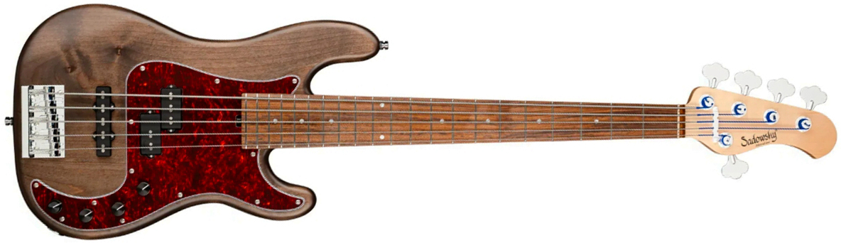 Sadowsky Hybrid Pj Bass 21 Fret Alder 5c Metroline All Active Mor - Nirvana Black Transparent Satin - Bajo eléctrico de cuerpo sólido - Main picture