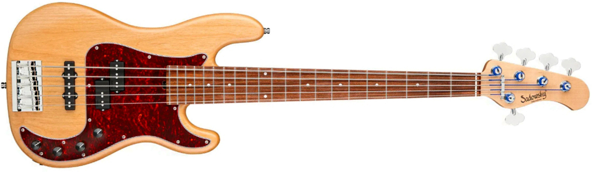 Sadowsky Hybrid Pj Bass 21 Fret Alder 5c Metroline All Active Mor - Natural Transparent Satin - Bajo eléctrico de cuerpo sólido - Main picture