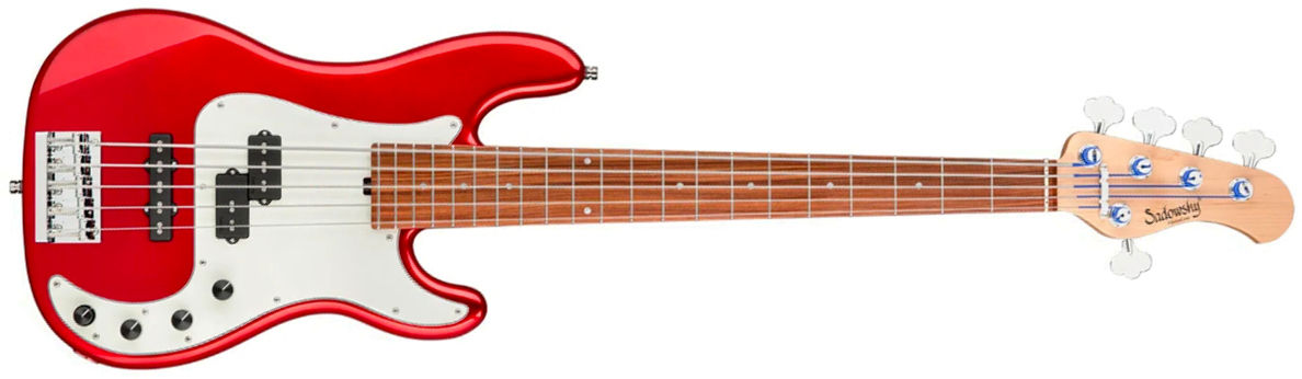 Sadowsky Hybrid Pj Bass 21 Fret Alder 5c Metroline All Active Mor - Candy Apple Red Metallic - Bajo eléctrico de cuerpo sólido - Main picture