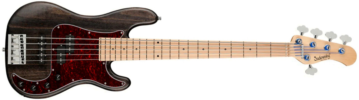 Sadowsky Hybrid Pj Bass 21 Fret Ash 5c Metroline All Active Mn - Nirvana Black Transparent Satin - Bajo eléctrico de cuerpo sólido - Main picture