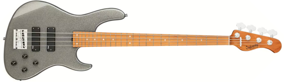 Sadowsky Modern Bass 24-fret 4c Metroexpress Active Mn - Solid Silver Metallic - Bajo eléctrico de cuerpo sólido - Main picture