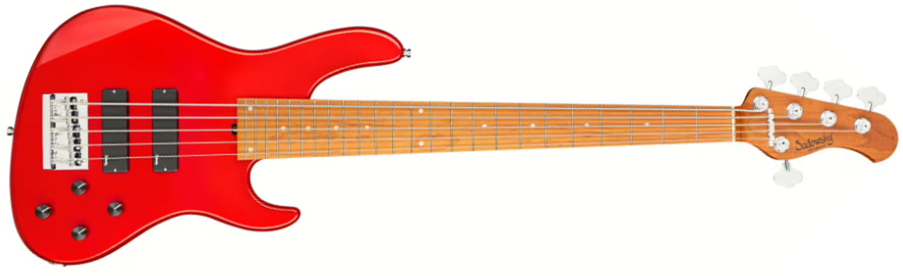 Sadowsky Modern Bass 24-fret 5c Metroexpress Active Mn - Candy Apple Red Metallic - Bajo eléctrico de cuerpo sólido - Main picture